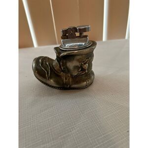 Vintage 1970's Butane Table Lighter Shoe shape w/ Mouse Sparks made in Japan